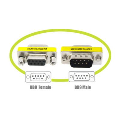 Generic DB9 9 Pin M To F adaptor / converter