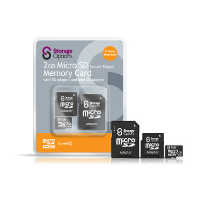 Storage Options 2GB-MSDSO 2GB Micro SD Memory card