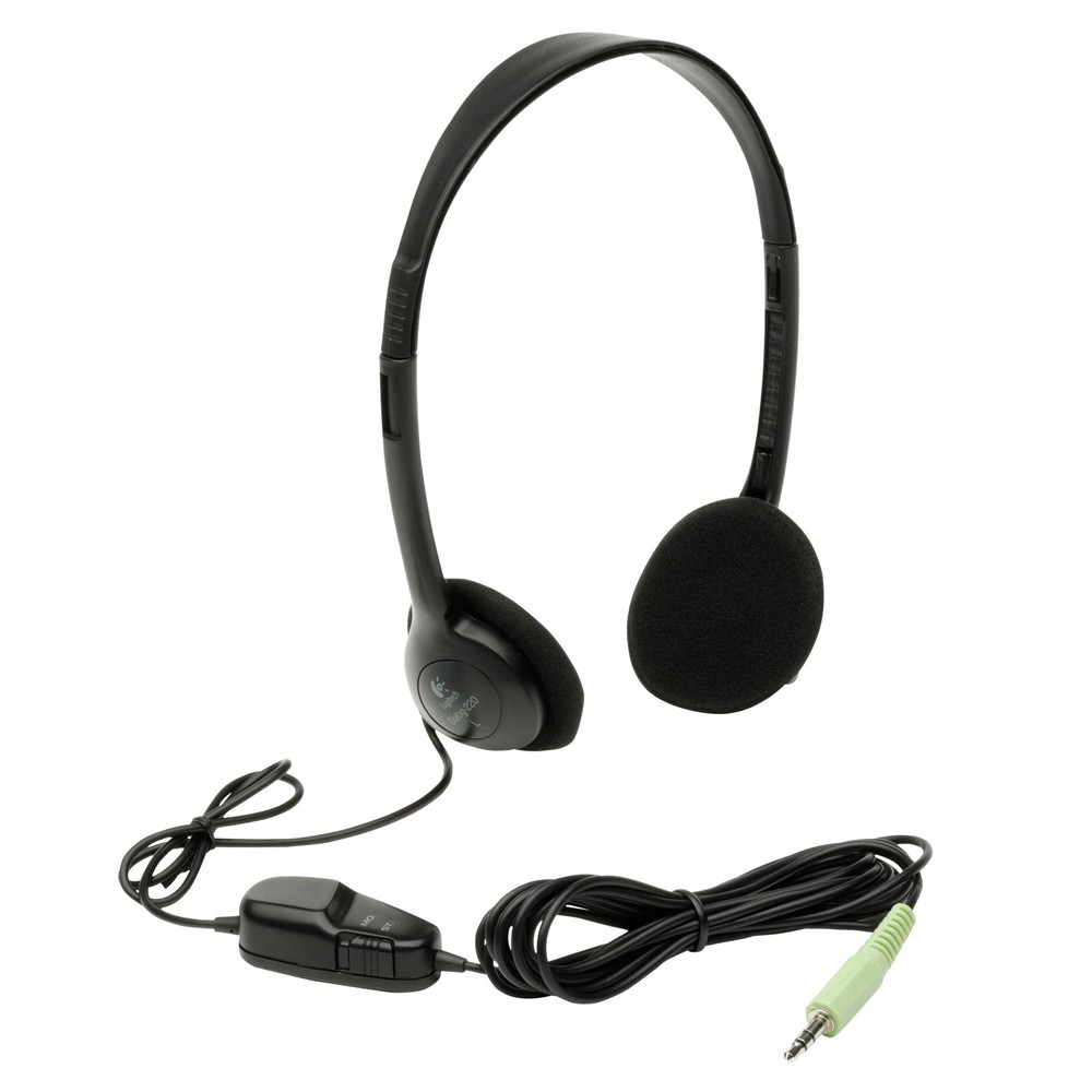 Logitech Lightweight Comfort adjustable Headset. 2m cable 3.5mm Jack
