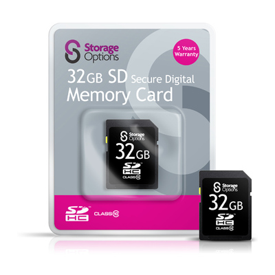 Storage Options SDHC10-32 32Gb Class 10 Secure Digital Card