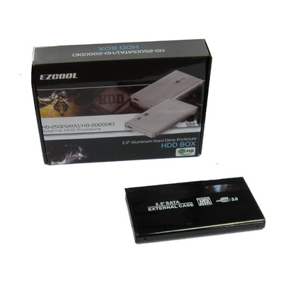 Ezcool 2.5 Inch USB to SATA Enclosure (Black) Alumiunim