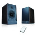 Microlab  100W Bookshelf Stereo Speakers - Dark Wood Finish Image