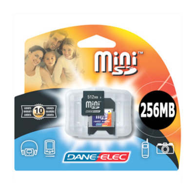 Dane-Elec 256-MINISD 256Mb Mini Secure Digital Card