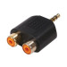 Generic 3TR 3.5mm To 2 X Phono Socket Adaptor Image