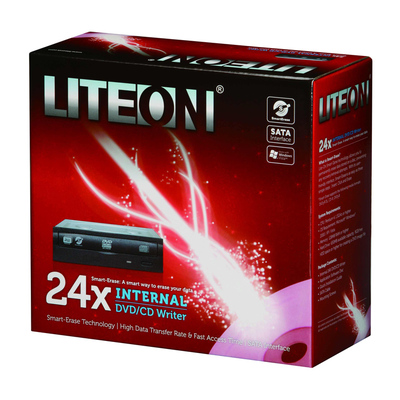 Liteon IHAS324-132 24x Int. DVDRW Black retail - SATA Revision B