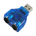 Generic UAM-2PS2 Dual 2 X Female Ps2 Y Splitter To Male USB Keyboard Mouse Adapter Image