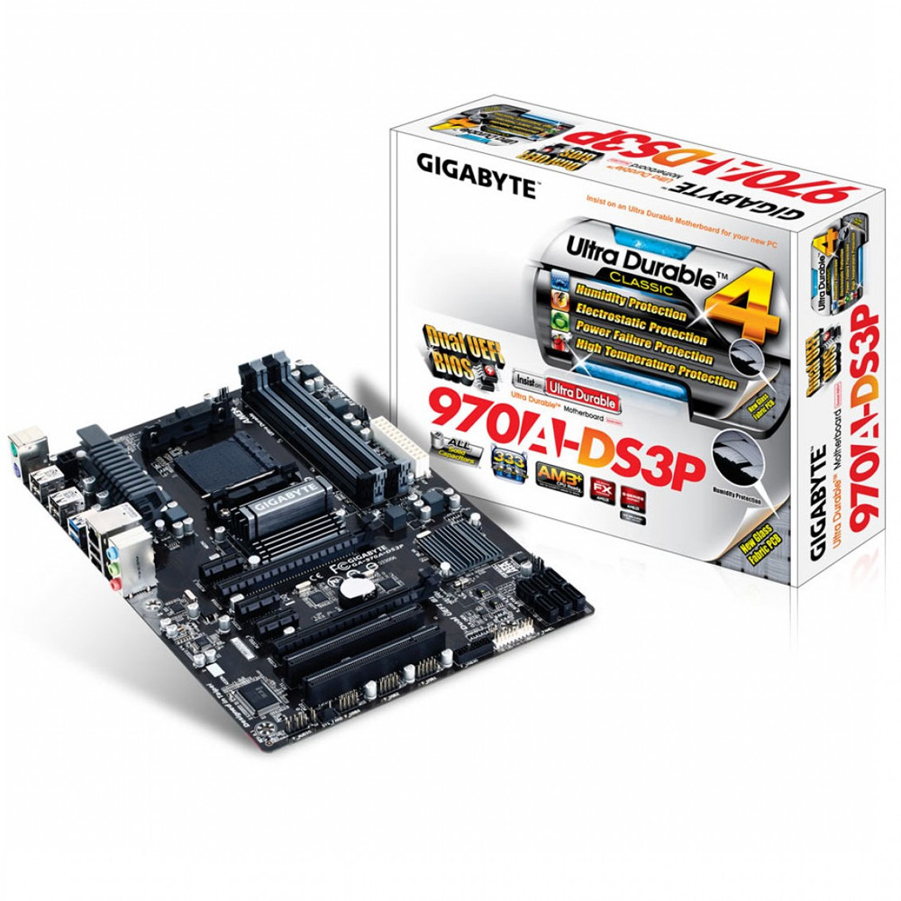 Gigabyte Motherboard Socket AM3 AMD970 DDR3 ATX Falcon Computers