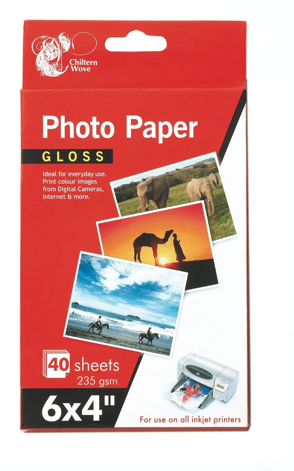 Chiltern Wove Photo Paper Gloss 235Gsm 6X4, 40 Sheets Falcon Computers