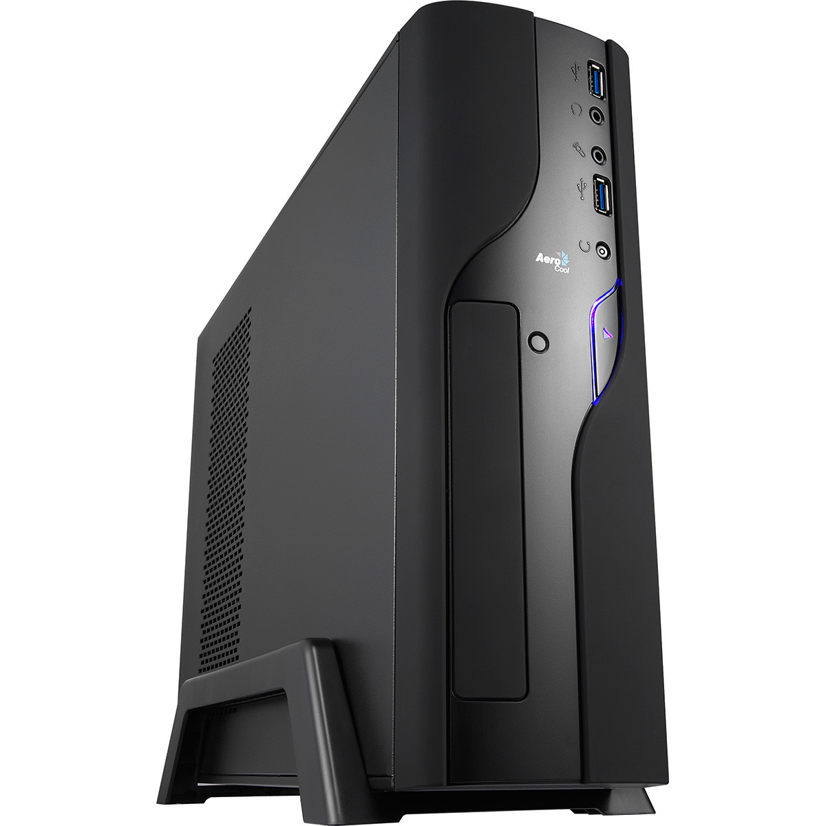 Aerocool Slim Black M-ATX Case 400W Micro PSU 2 x USB3.0 Black Interior ...