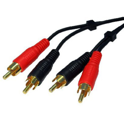 Generic 2RR-201 2 RCA Phono To 3 RCA Phono 2Mtr