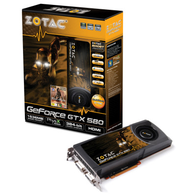 Zotac ZT-50106-10P 1536Mb GDDR5 GeForce GTX 580 AMP Edition PCI-Express Graphics Card