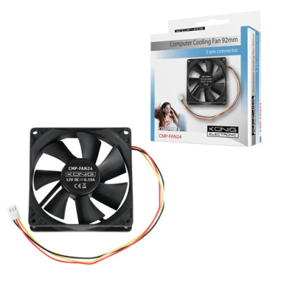 Konig 92mm Cooling Fan Sleeve Bearing With 3 Pin Power Adaptor