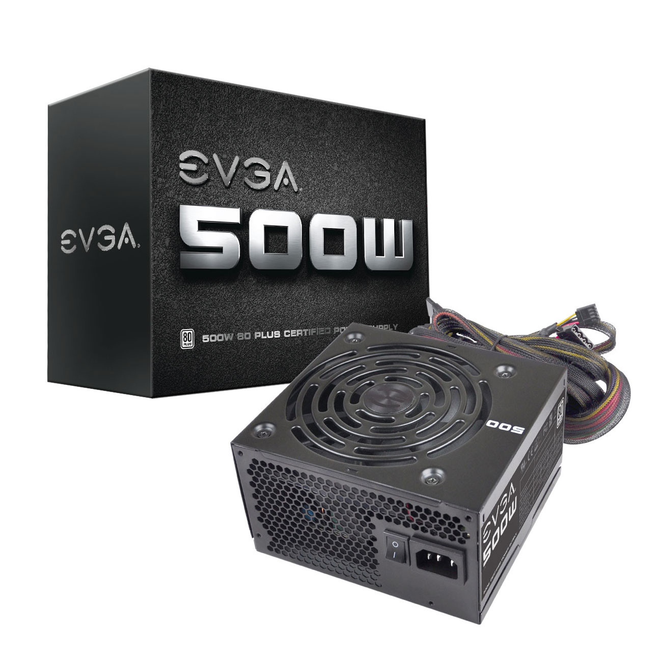 Evga 500W 80 Plus certified Power Supply 40AMP SINGLE RAIL Falcon