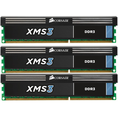 Corsair CMX12GX3M3A1333C9 12Gb Memory Kit (3X4gb) PC3-10600 1333Mhz DDR3