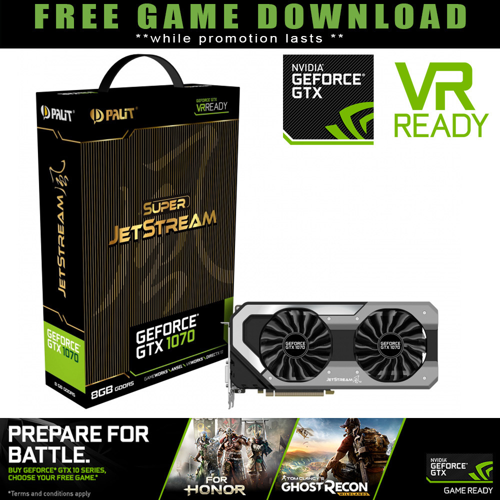 Palit GeForce GTX 1070 Super Jetstream 8192MB GDDR5 Graphics Card - VR ...