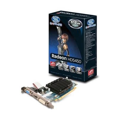 Sapphire 11166-01-20R 512Mb DDR3 HD5450 PCI-Express Graphics Card