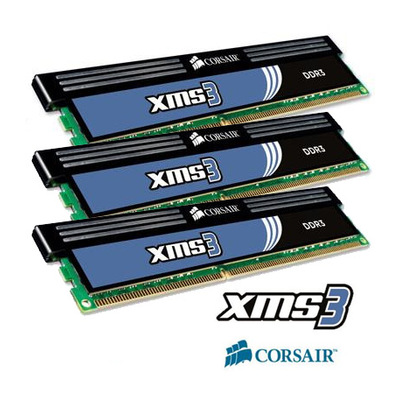 Corsair TR3X6G1600C8 6GB (3x2GB) 1600MHz i7 DDR3 Tripple Channel