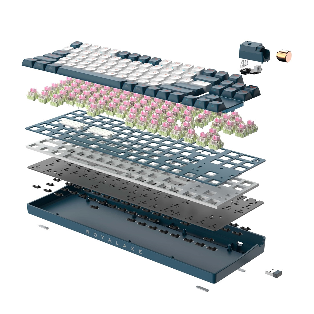 Royalaxe R Hot Swappable Mechanical Keyboard Tkl Design Keys Ghz Bluetooth