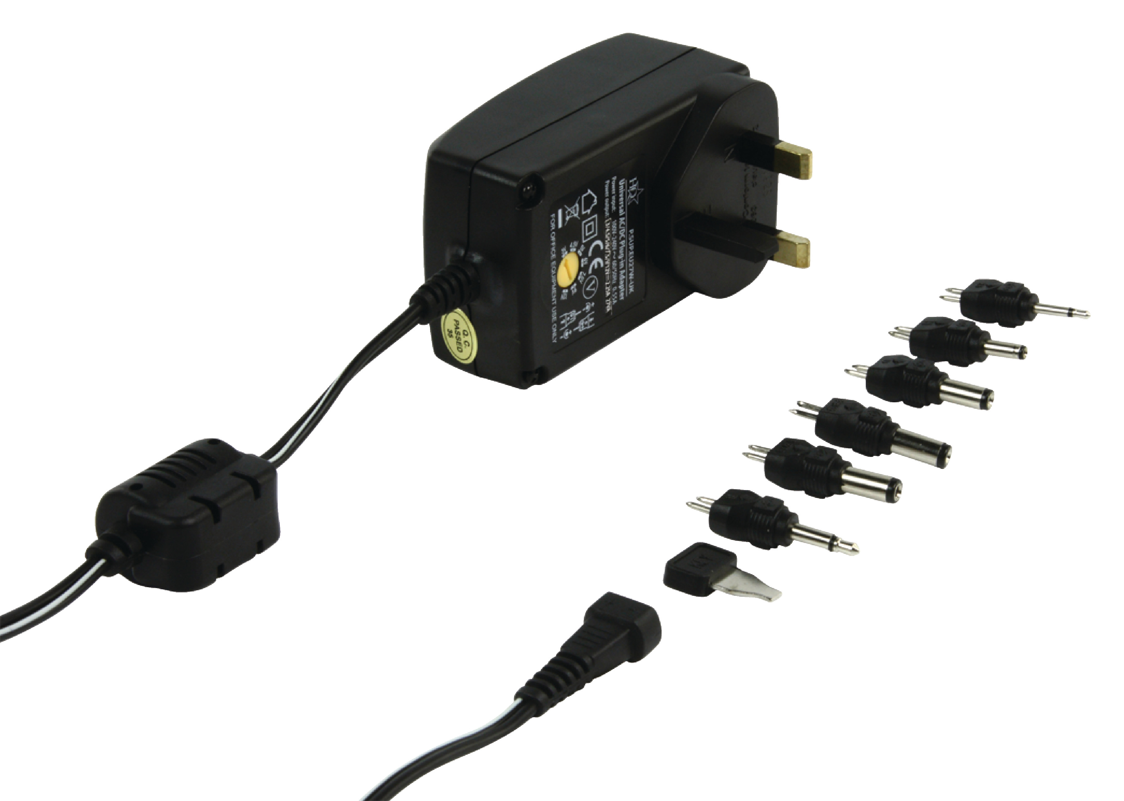 HQ Power supply 3 12 V 27 Watt (UK mains plug)