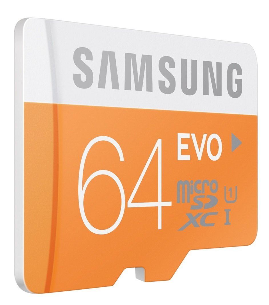 Samsung 64GB Grade 1 Class 10 EVO MicroSDXC Memory Card with SD Adapter