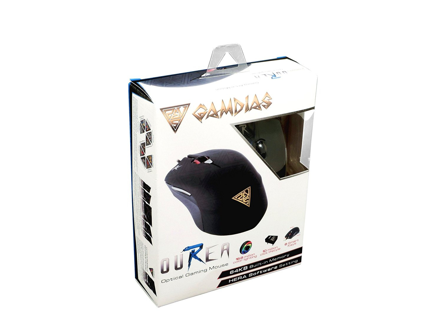 Gamdias OUREA Optical FPS Gaming Mouse Weight System, 5 Programmable