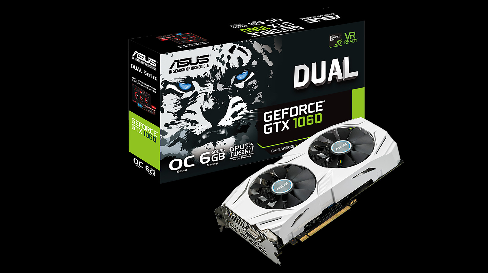 ASUS GeForce GTX 1060 6GB GDDR5 Dual Edition - Overclocked - VR Ready