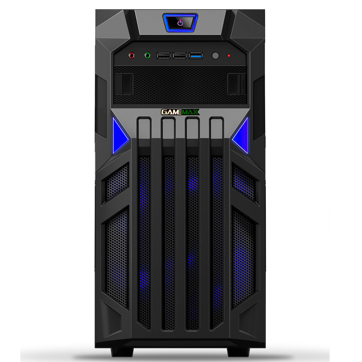 Game Max Centurion Gaming Case with Front & Rear Blue LED Fans 1x USB3