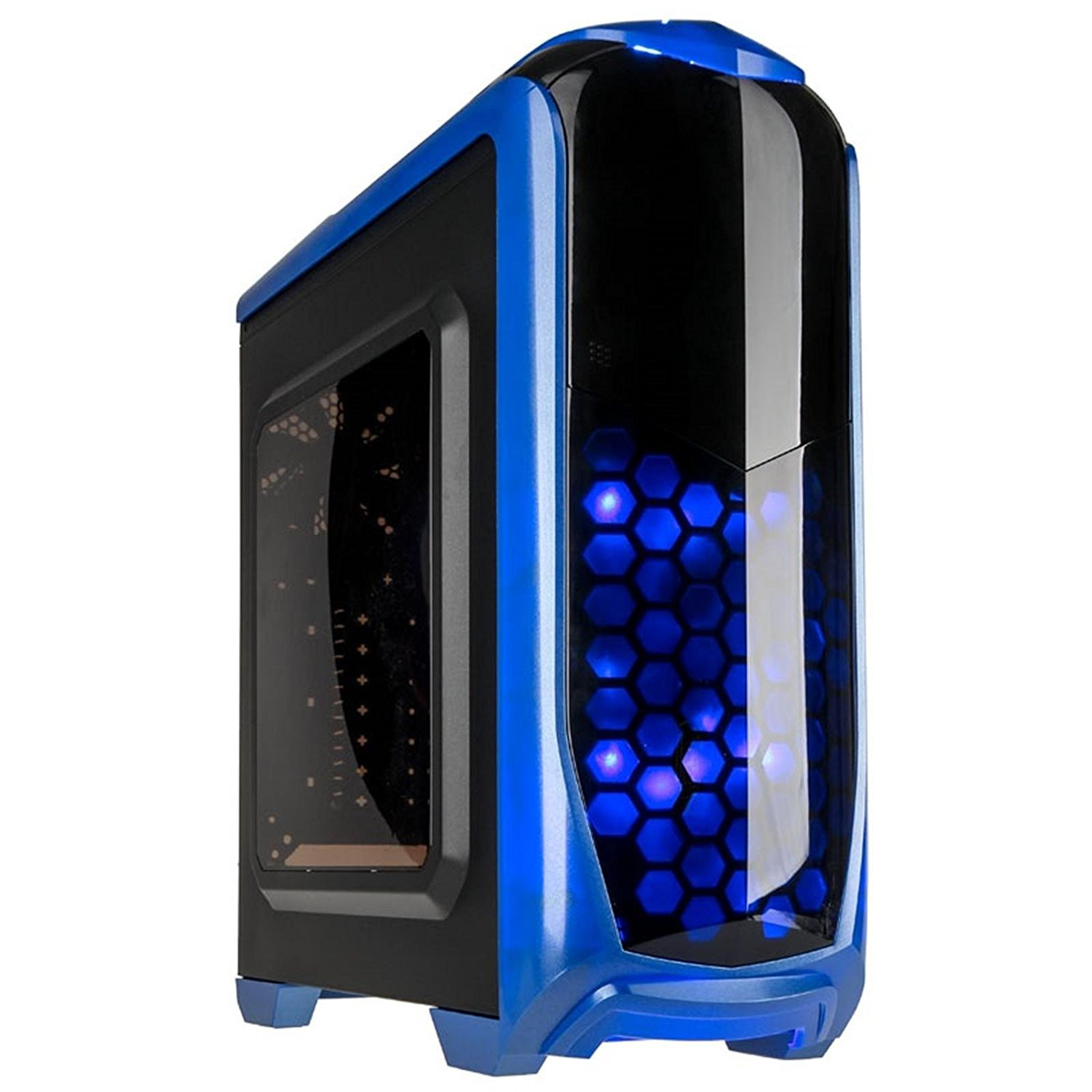 Kolink Aviator Midi Tower Gaming Case Black / Blue Falcon Computers