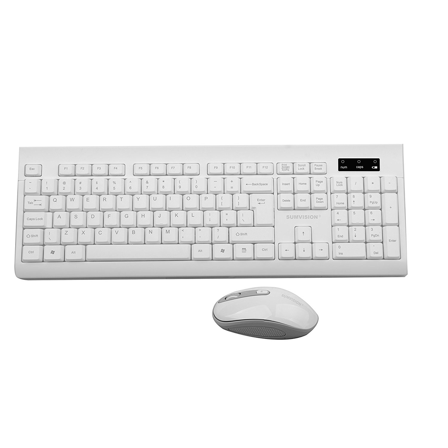 Sumvision Wireless Keyboard And Mouse Kit White Falcon Computers