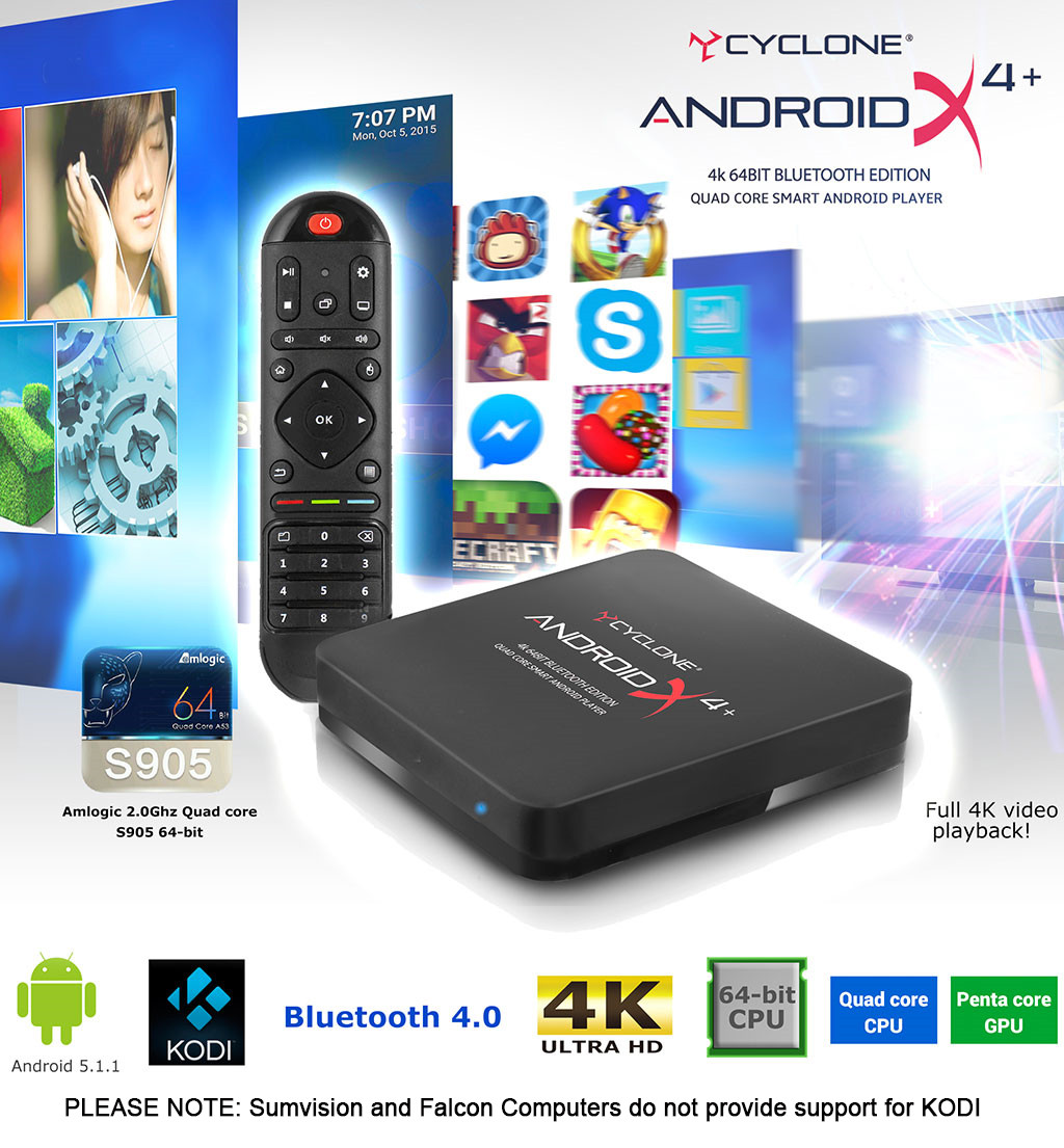 sumvision cyclone android 60 x4  v2 smart tv player   quad core 64bit   android 60 marsh