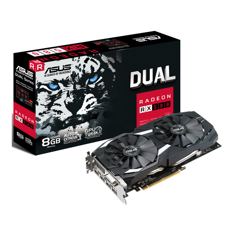 ASUS DUAL-RX580-O8G 8GB GDDR5 Radeon RX 580 DUAL OC - VR Ready | Falcon ...