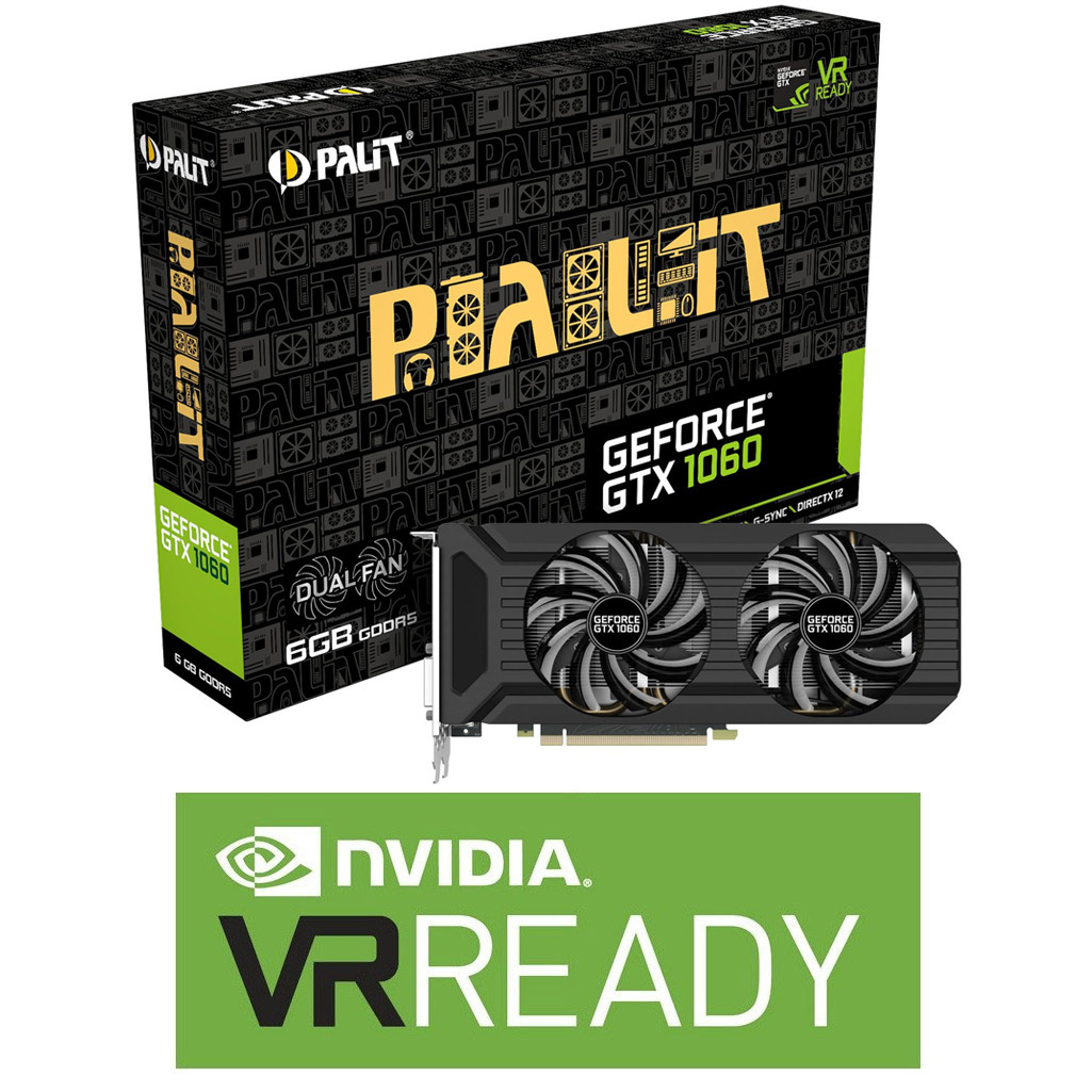 Palit GeForce GTX 1060 6GB Dual Graphics Card - VR Ready | Falcon Computers