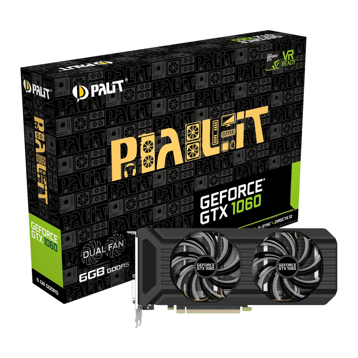 Palit GeForce GTX 1060 6GB Dual Graphics Card - VR Ready | Falcon Computers