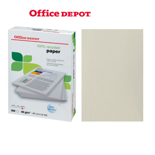 Office Depot Recycled A4 Economy Copier Paper 80gsm (500sheets) Light