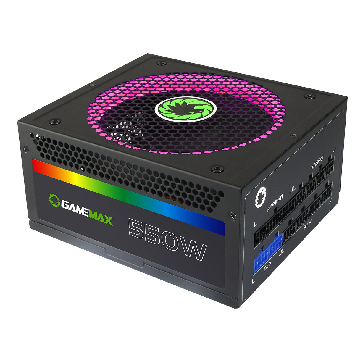 GameMax Game Max RGB-550 550W Modular RGB Gold 80 Plus 14cm RGB Fan ...