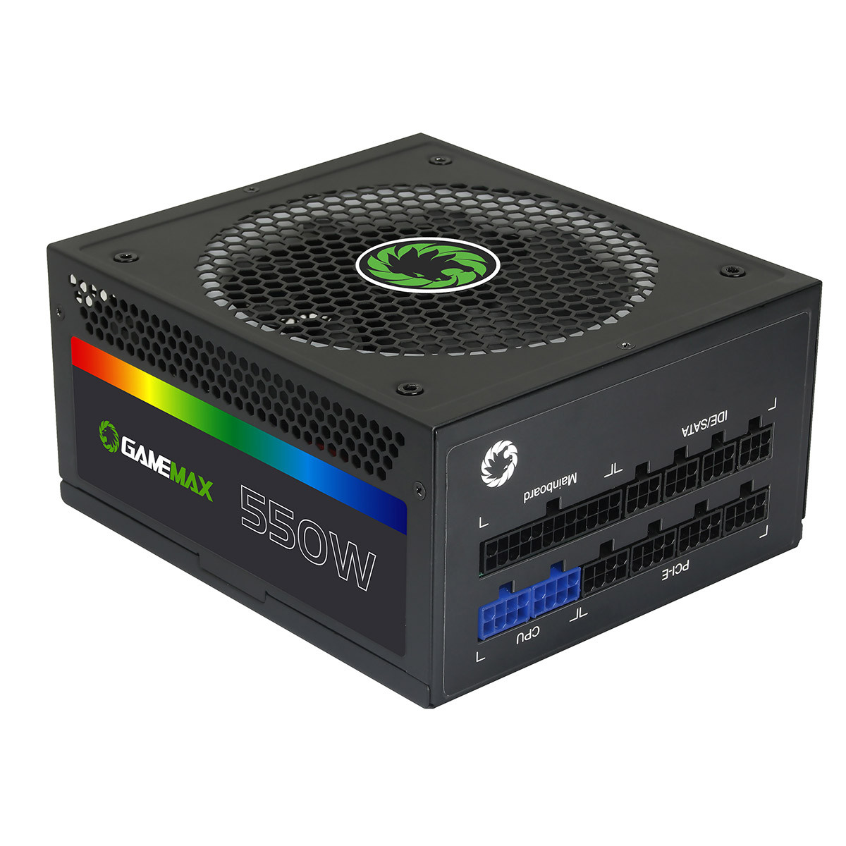 GameMax Game Max RGB-550 550W Modular RGB Gold 80 Plus 14cm RGB Fan ...