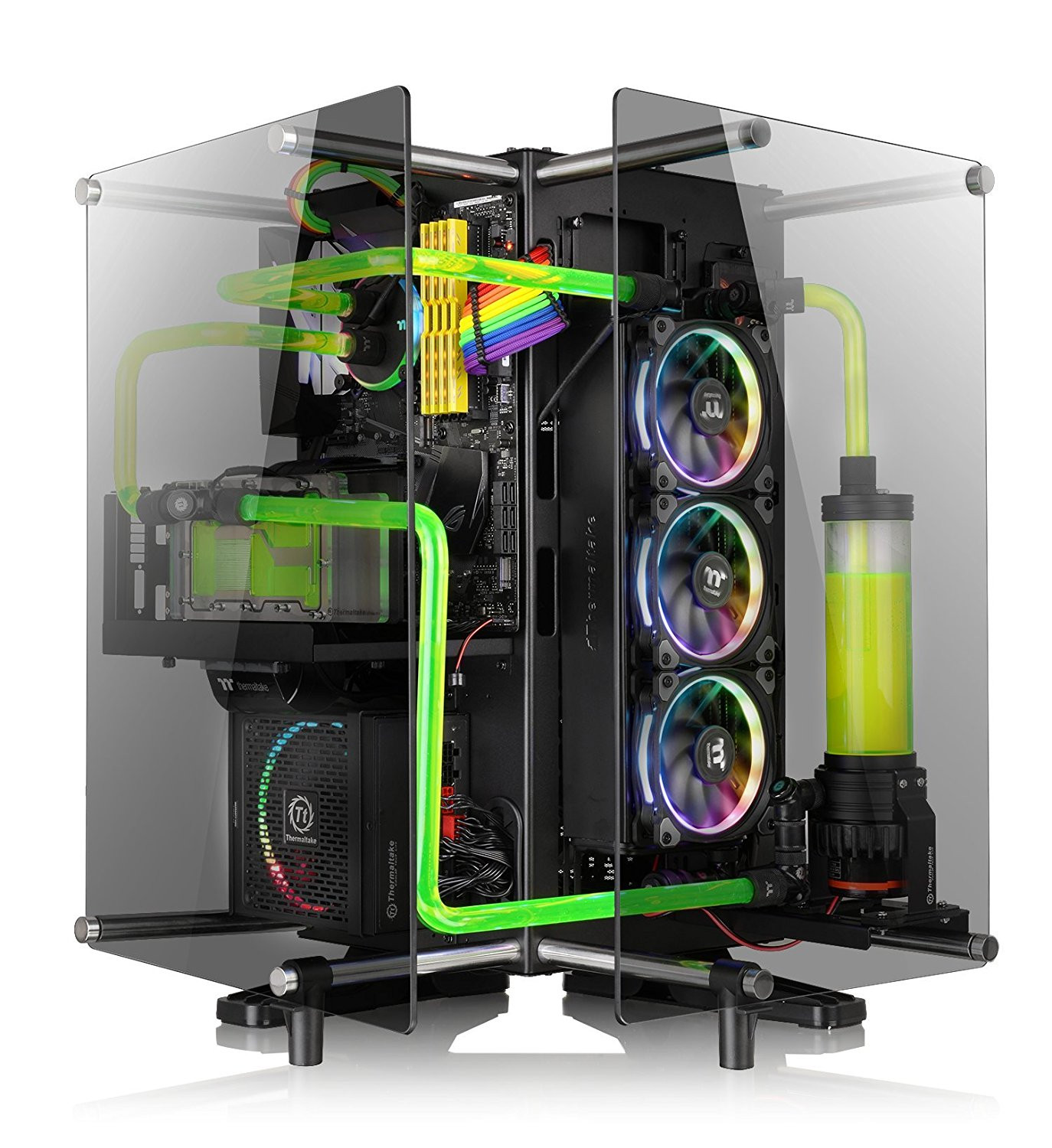 ... Thermaltake Thermaltake Core P90 TG Mid Tower Liquid Cooling System Ready - Black Image
