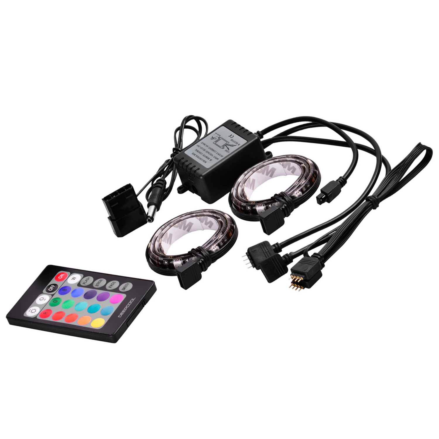 Deepcool RGB 350 LED Light Strips (2x50cm), Remote, RGB Sync