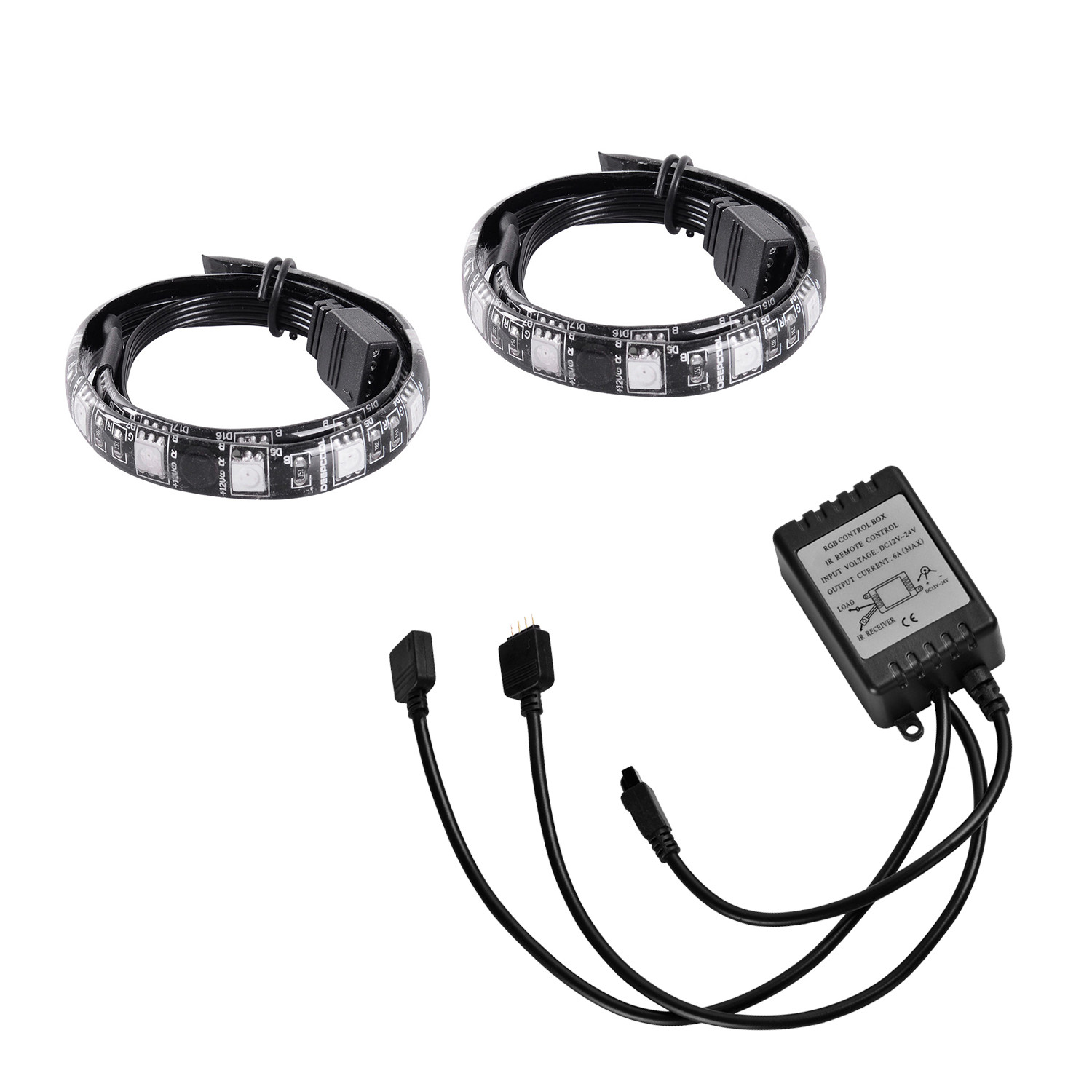 Deepcool RGB 350 LED Light Strips (2x50cm), Remote, RGB Sync