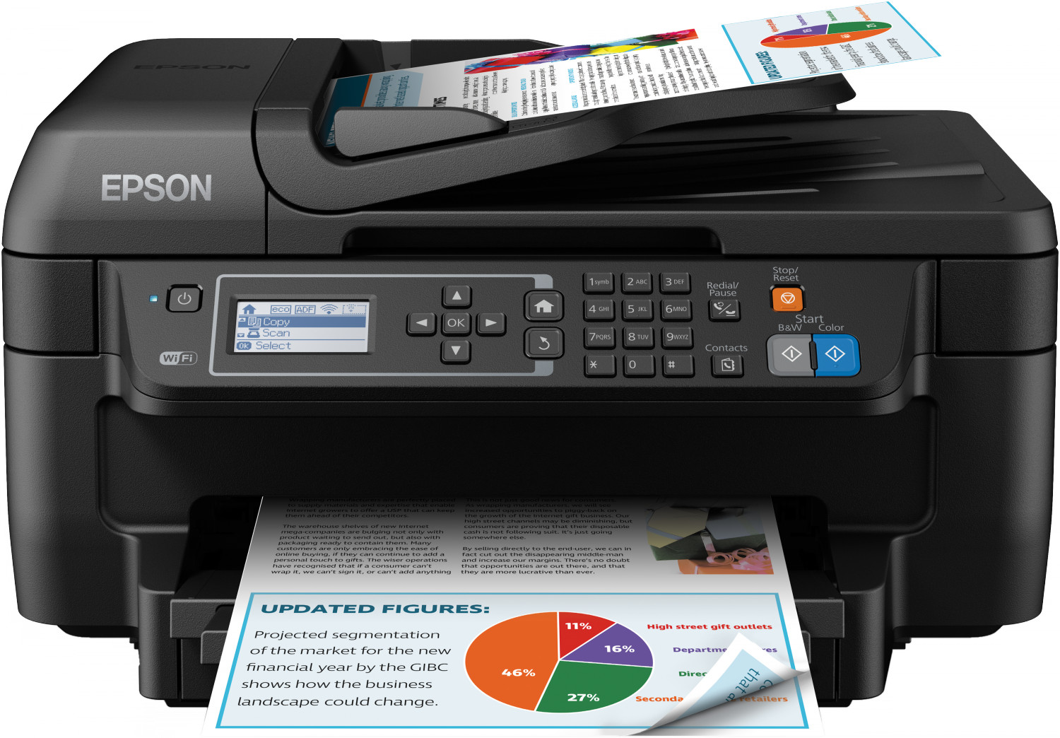 EPSON Workforce Multi Function Printer/Fax/scanner with WiFi Falcon