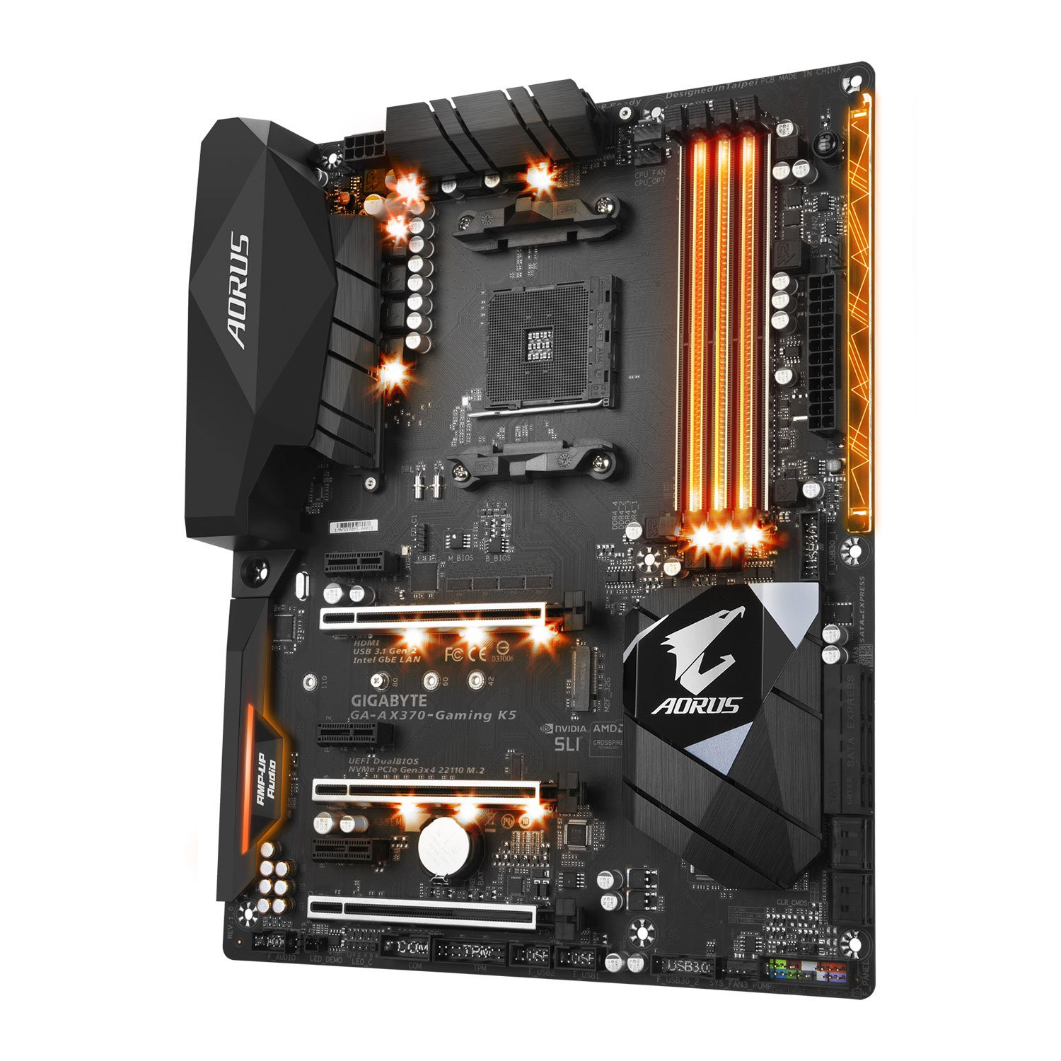 Gigabyte AORUS AMD Ryzen AM4 AX370 GAMING K5 ATX Motherboard (upgraded to Gen2 Bios) Falcon
