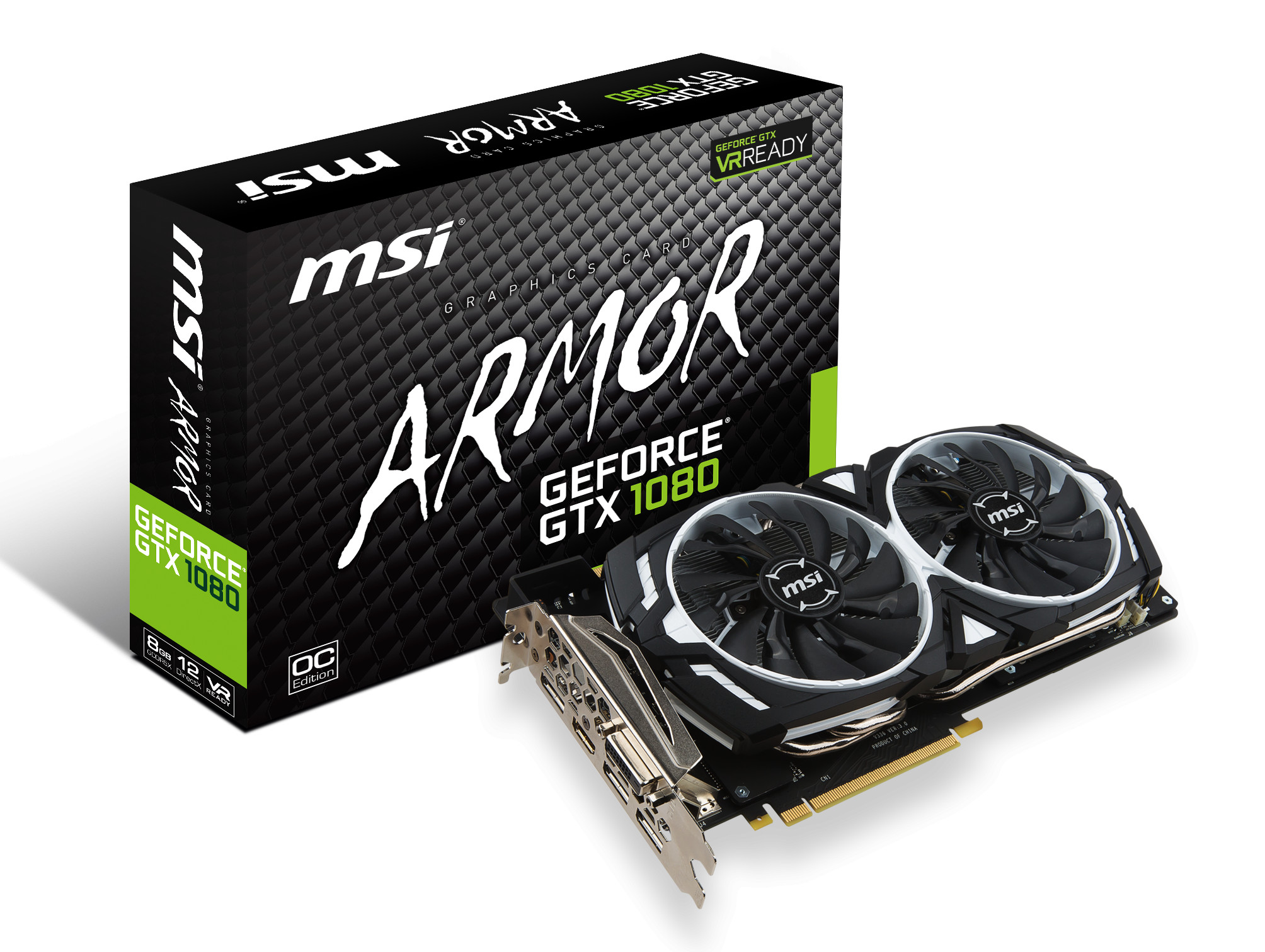 MSI GTX 1080 ARMOUR 8G OC MSI GeForce GTX 1080 ARMOR OC 8GB GDDR5X ...