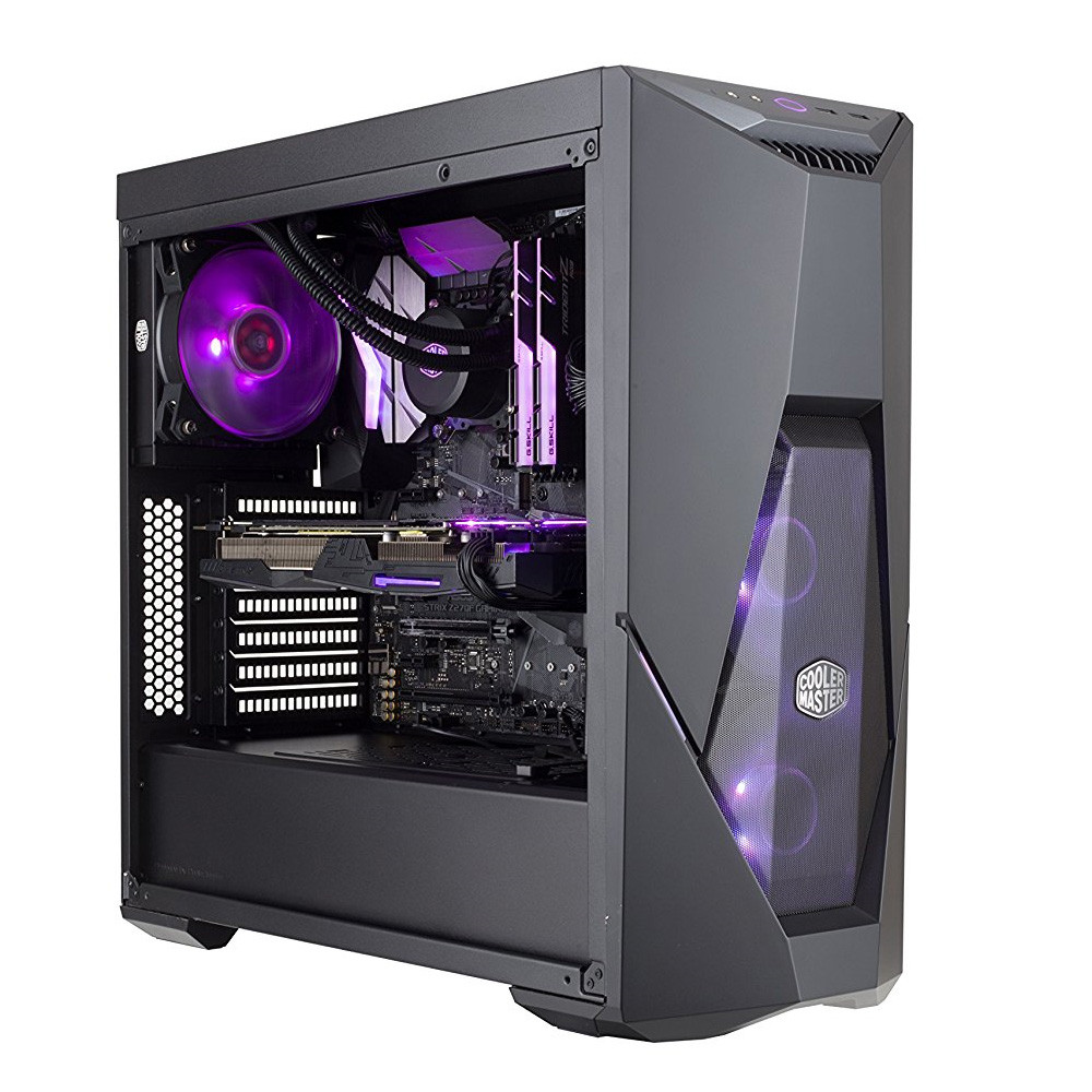 Coolermaster K500 RGB Black ATX Computer Chassis, with Window Falcon