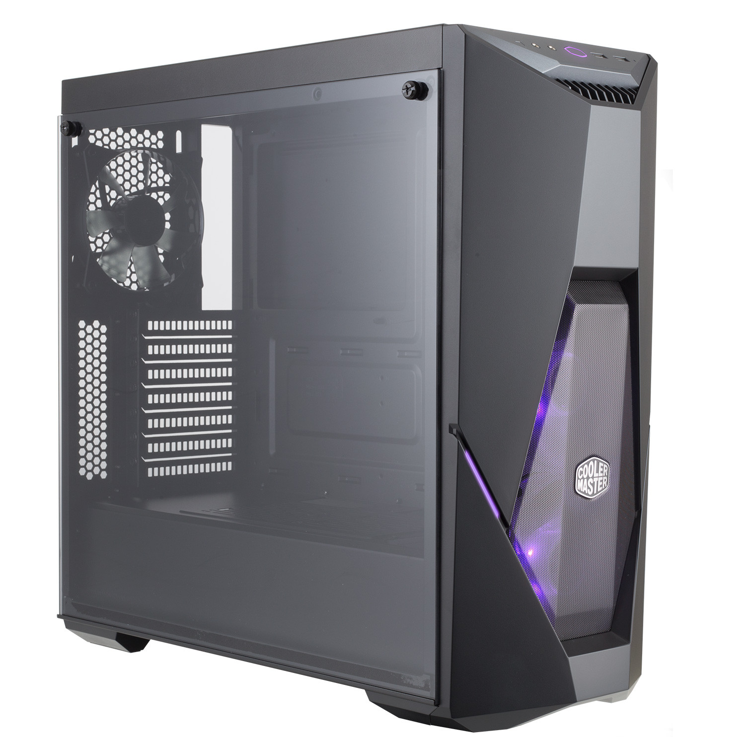 Coolermaster K500 RGB Black ATX Computer Chassis, with Window Falcon