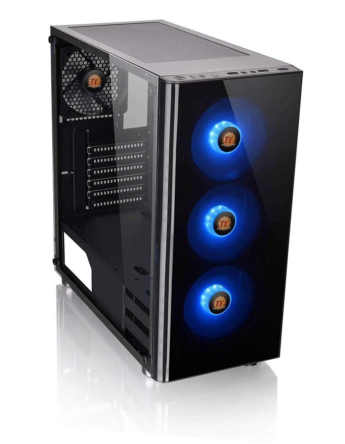Thermaltake V200 RGB Edition Mid Tower Computer Chassis, Tempered Glass