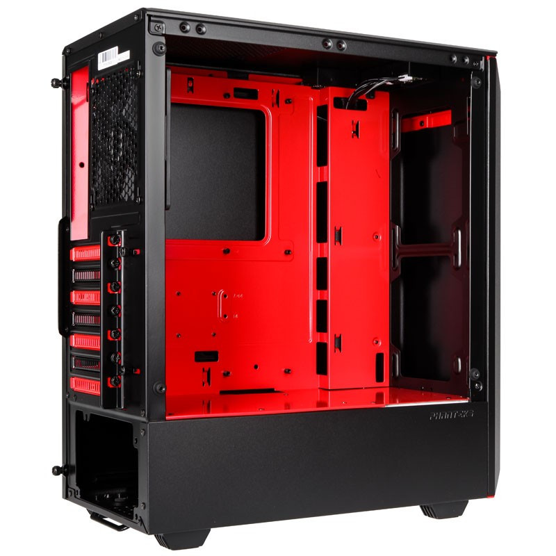 Phanteks Eclipse P300 Midi Tower Case Black / Red With Tempered Glass