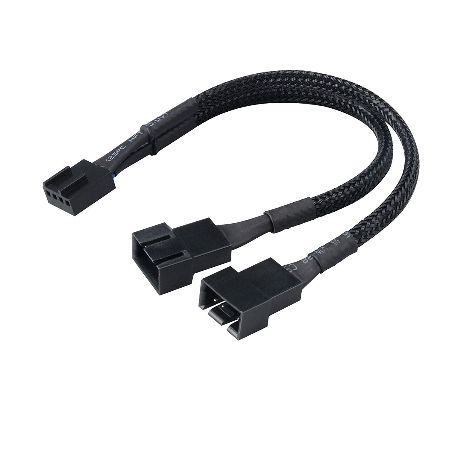 Akasa PWM Fan Splitter Cable, 2 PWM Fans from Single PWM Header, 15cm