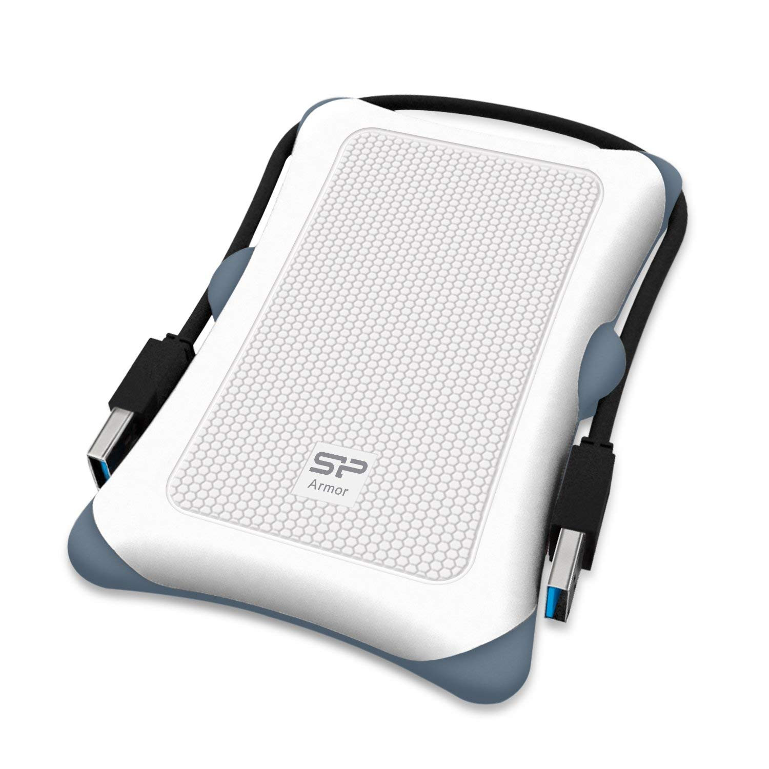 Silicon Power 2TB External Portable Hard Drive Rugged Armor A30 Shockproof 2.5Inch White