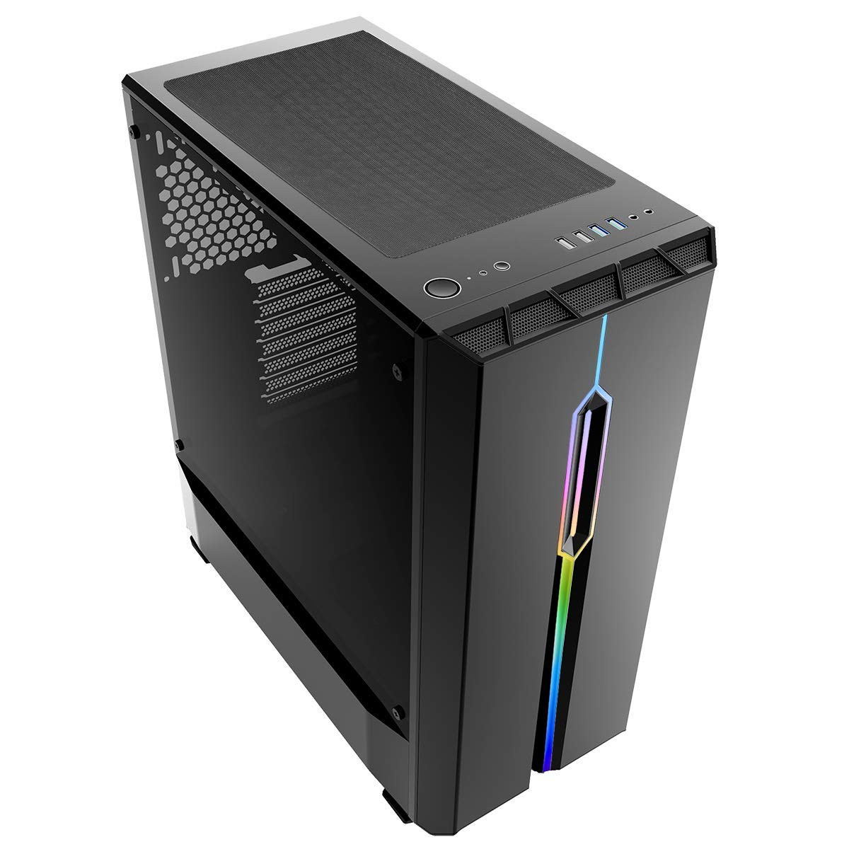 GameMax Game Max Solar RGB Midi Tempered Glass Gaming Case MB SYNC 3pin ...