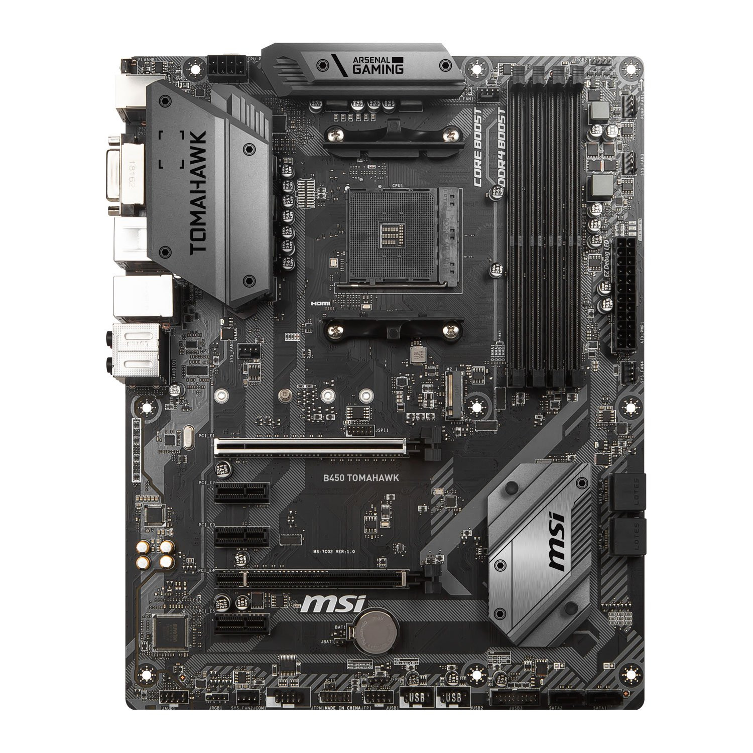 MSI B450 TOMAHAWKV2 (Socket AM4) RYZEN DDR4 ATX Motherboard | Falcon ...
